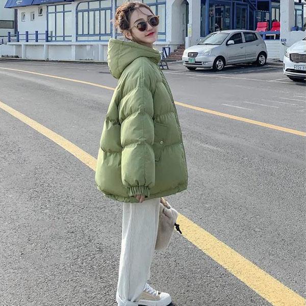 Winter Solid Color Down Padded Jacket, Short Student Padded Jacket, All-match Bread Jacket