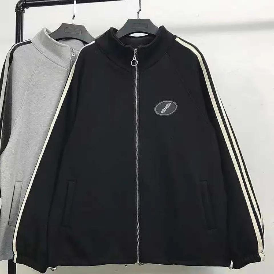 Women's Spring and Autumn Jacket Sports Sweater Couple Student Jacket Baseball Uniform Stand Collar Loose Casual Jacket for Girls