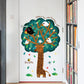 Big tree giraffe cartoon wall stickers room background decoration removable birds family stickers