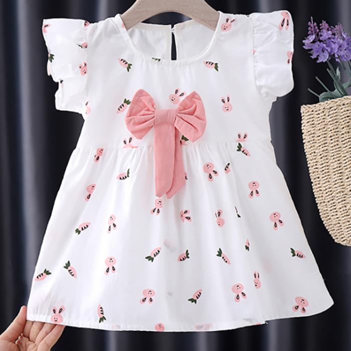 Summer  Korean Style Baby Girls' Dress 0-4 Year Old Children Lovely A-line Princess Dress Children's Dress