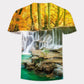 3D Landscape Print T-shirt Summer Men Personality Pullover Fashion Trend Half Sleeve Tees Casual and Comfortable Shirt
