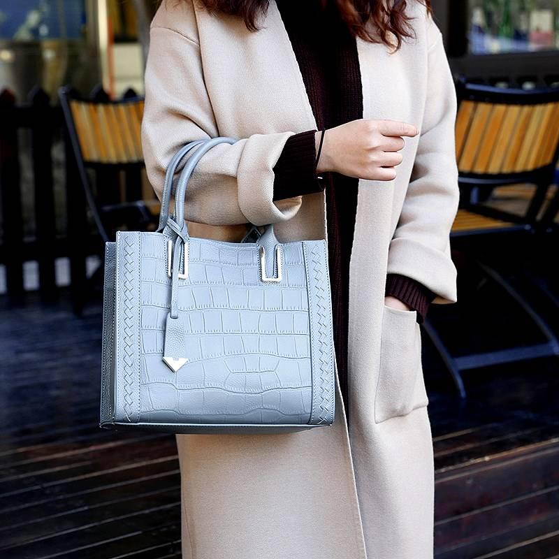Women Messenger Shoulder Bag Leather Solid Color Totes Lady Crossbody Bags Handbags