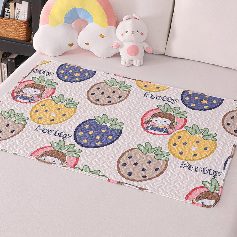 Physiological Monthly Mat Can Be Machine Washing Period Anti-side Leaky Pad Student Dormitory Special Baby Mattress Strawberry Pattern Cute Wind