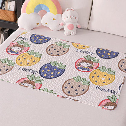 Physiological Monthly Mat Can Be Machine Washing Period Anti-side Leaky Pad Student Dormitory Special Baby Mattress Strawberry Pattern Cute Wind