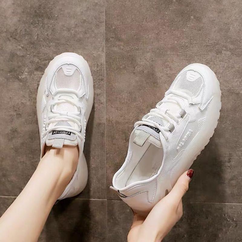 Women Sneakers Female Vulcanzied Flat Lace Up New Fashion Breathable Mesh White Shoes Woman Casual Shoes Woman