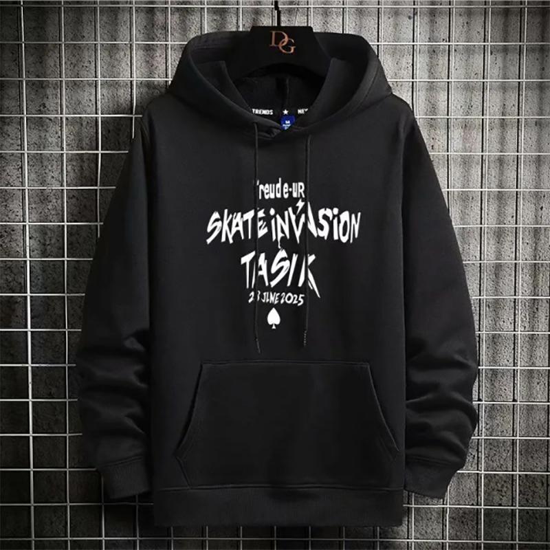 Fleece Sweater Men's Autumn and Winter Sweaters Hooded Loose All-match Pullover Knitted Sweatshirts
