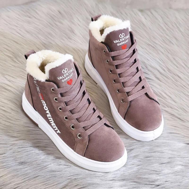Women's Winter Cotton Shoes Plus Velvet Warm Fashion Plush Snow Boots