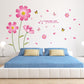 [Wall sticker] PVC orange flowers butterfly leaf wall stickers for kids rooms living room bathroom k