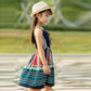 Children's Dress Girl's Suspender Dress Korean Version of Printed Sleeveless Striped Dress Backless Beach Dress Ethnic Style Bra skirt