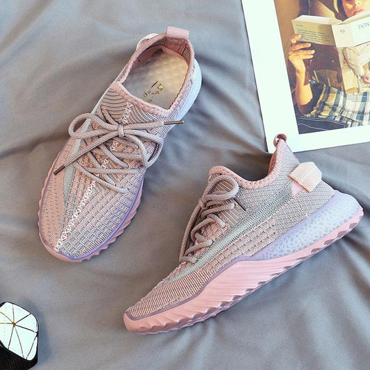 Coconut Shoes Terracotta Warriors Luminous Bottom Fly-woven Mesh Breathable Mesh Shoes Soft Sneakers