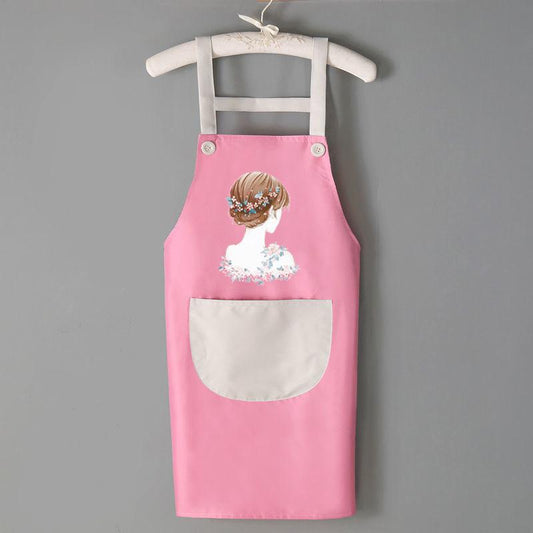 Strap Apron Household Kitchen Waterproof and Oil-proof Anti-fouling Men and Women Housework Waist Overalls Work Overalls