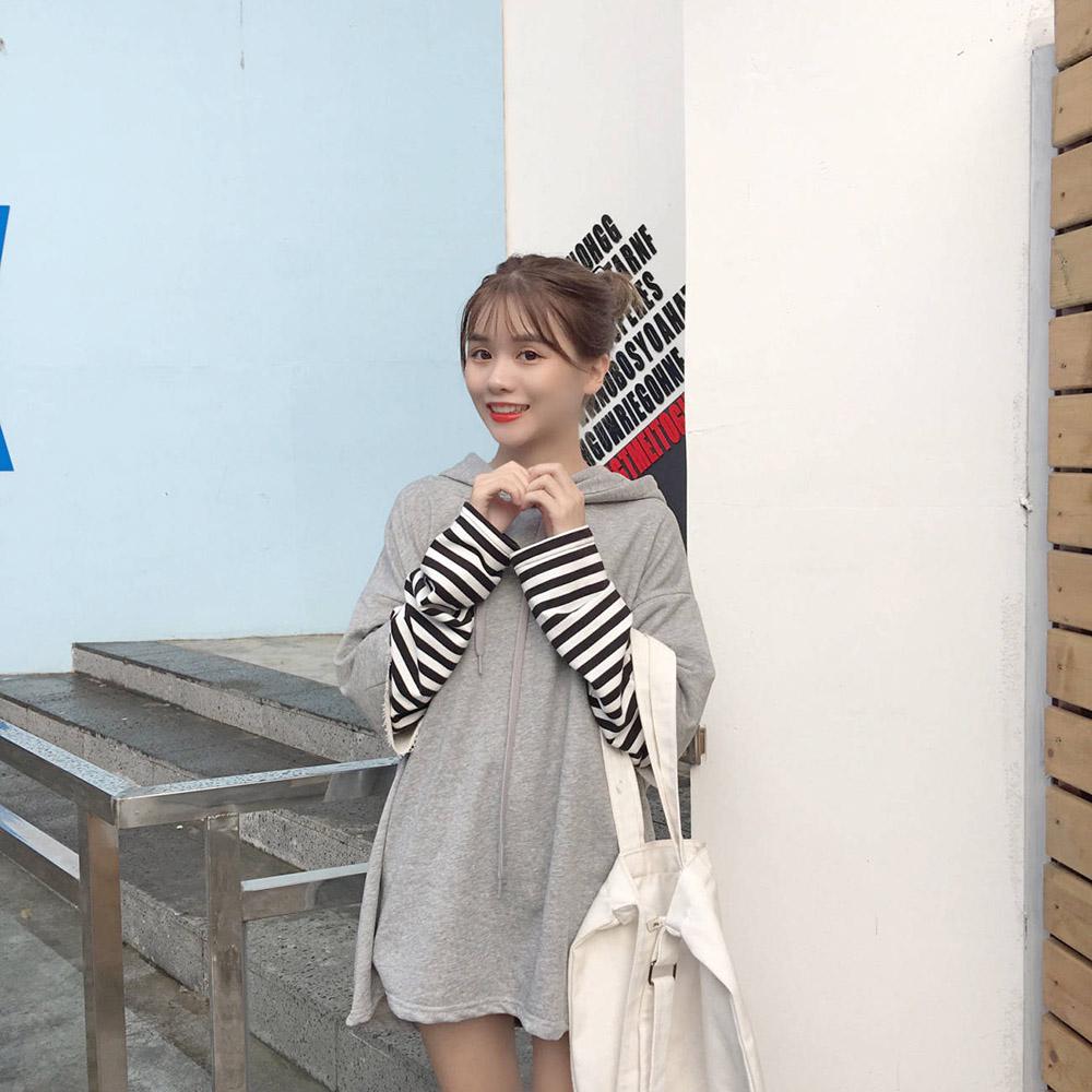 Warm Hooded Tops Spring and Autumn Sweater Cotton Women's Sweatshirt Wild Large Size Long Sleeve