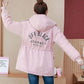 Autumn Winter Women Hooded Parka Jacket Short Thickened  Casual Loose Drawstring Windbreaker Jacket Plus Velvet Parka Coat