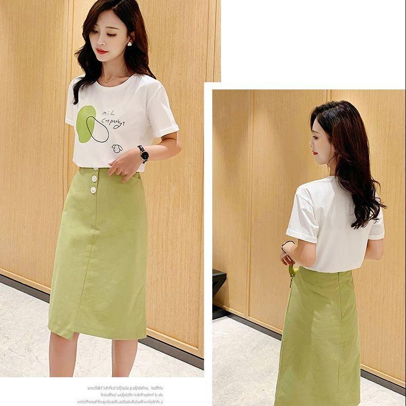 Fashion Skirt Summer Women Skirt Cotton Single-breasted Green Skirt Plus Size Casual Skirts Pocket Sexy Skirts Women