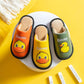 Children's Duckling Pattern Cotton Slippers Warm Non-slip Flat Shoes, Dirt-resistant and Comfortable Suitable for Autumn and Winter