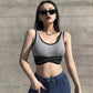 Sports Underwear Running Fitness Bra Shockproof and Anti-sagging Beautiful Back Underwear Outer Wear Wrap Bra Gather Chest Yoga Vest Camisole Top