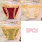 3PCS Cute Girly Lace Panties Antibacterial Cotton Crotch Sexy Panties Breathable Ladies Sweet and Comfortable Briefs