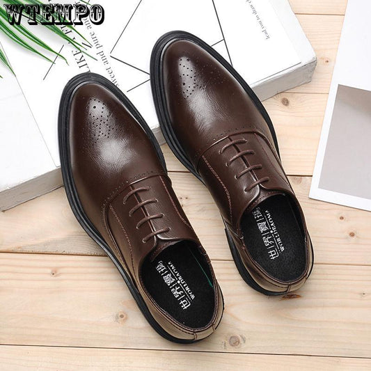 Men's Fashion Pointed Toe Patent Leather Shoes Slip on Formal Dress Business Shoes