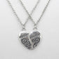 Best Friends Alloy Heart Pendant Honeycomb Love Stitching Pendant Lettering Necklace