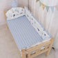 Four-piece Crib Bedding Set Cotton Toddler Bed Sheet Three-sided Bed-surrounding Bumper Sheet