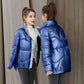 Winter Short Shiny Down Jacket Cotton Women's Loose and Thick Bread Jacket Winter Thick Warm Jacket Can Not Be Mechanically Washed