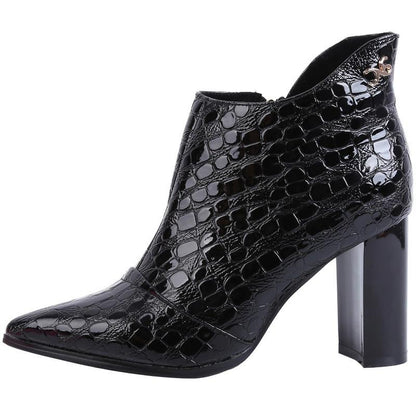 European contracted Boots Woman British Style Boots Martin Boots Autumn Winter High-heeled Shoes