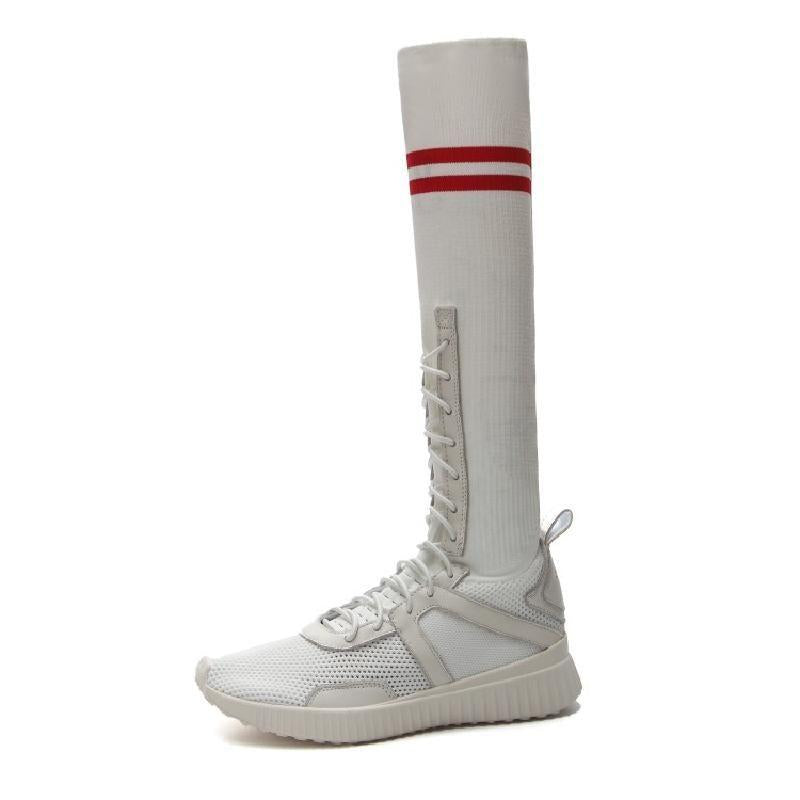 Ins Super Fire Shoes Female 2019 Autumn Elastic Socks Shoes Breathable High-top Long Boots