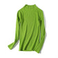 Autumn and Winter Half Turtleneck Short Sweater Long-sleeved Bottoming Solid Color Top