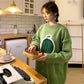 Autumn Winter Small Fresh Interesting Fruit Jacquard Short Outer Wear Sweater Cartoon Sweater Loose Thick Long Sleeved Pullover Sweater