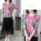 Autumn  Winter Vintage Printed O-Neck Sweater Long Sleeve Pullover Loose Plus Size Wool Blend Sweater Women Knitwear Female Knit Jumper Tops