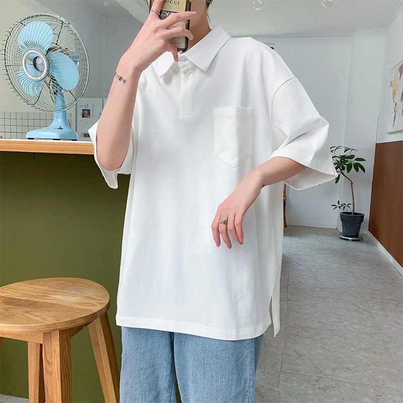 Short-sleeved T-shirt Boys Loose Polo Shirt Half-sleeved Summer Casual Trend T-shirt
