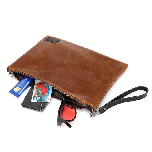 Fashion clutch bag men women rivet leather large capacity anti-theft shoulder bag Crossbody bags