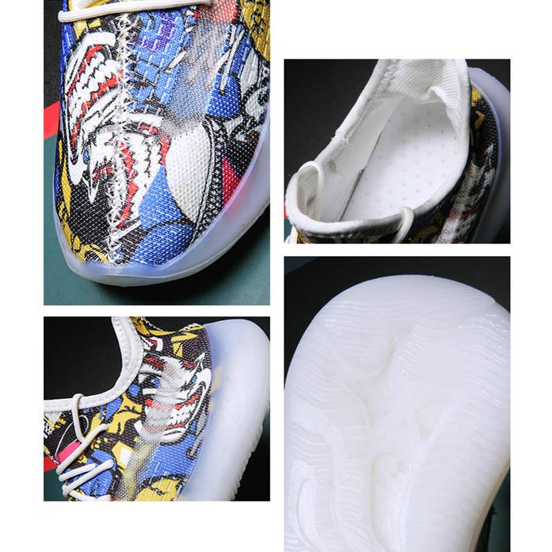 Summer breathable flat bottom leisure light and comfortable Knitted upper sneakers deodorant