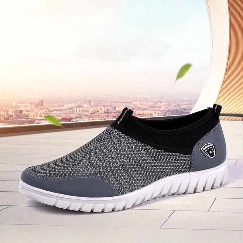 Summer Mesh Shoe Sneakers for Men Shoes Breathable Men's Casual Shoes Slip-On Male Shoes Loafers Casual Walking 38-48