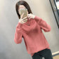 Shery Lady Round Neck Irregular Puff Sleeve Knitted Loose Pullover Sweater