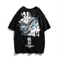 Summer Men T-shirt Chinese Harajuku Trend Personality Tees Oversized Soft Casual Tops Couple O-neck Short Sleeve Shirt