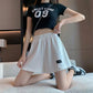 Street Letter Labeling Sports Shorts Women's High Waist Drawstring Thin Wide Leg Short Pants Loose Casual Three-point Pants Running Shorts for Girl