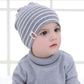 Double-layer Cotton Hats for Babys Solid Color Striped Beanie Hat Newborn Baby Spring Autumn Hat Soft Skin-friendly Sleep Cap