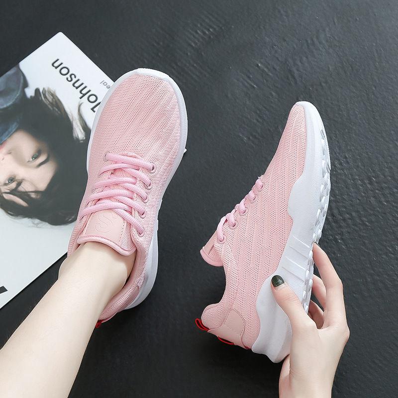 Spring  Summer Shoes Women's Sports Shoes Female Students Harajuku Style Low-cut White Shoes Lightweight Breathable Running Shoes