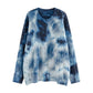 Tie-dye Sweater Women Autumn  Winter Wear Long-sleeved Loose Retro Twist Pullover Sweater Thick Top