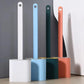 Toilet Brush Water Leak Proof with Base Silicone Wc Flat Head Flexible Soft Bristles Brush with Quick Drying Holder Set
