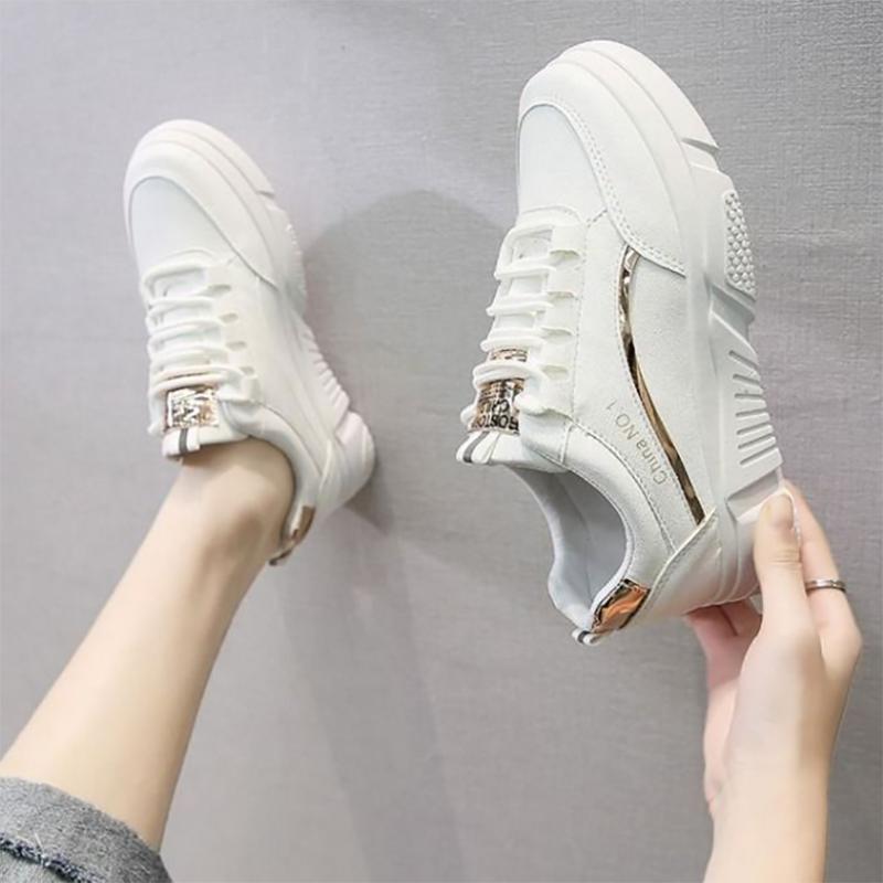 Korean Version of The Female Student Clearance Sports Shoes All-match Fashion Platform Shoes Military Training Running Shoes