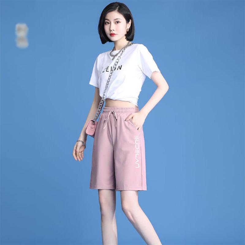 Ice Silk Wide Leg Pants Women's Summer High Waist Loose and Thin Large Size Quick-drying Casual Sports Shorts