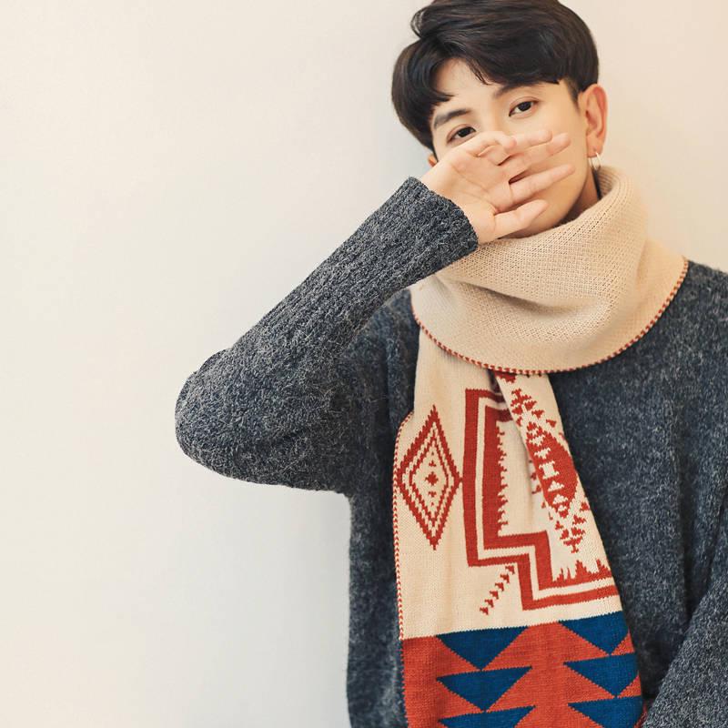 Men Scarf Winter Warm Solid Soft Women Cashmere Scarves Shawls and Wraps Couple Scarfs Gift