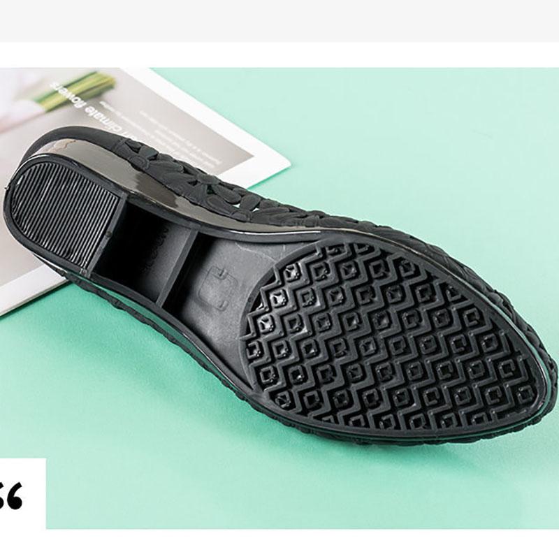 Sandals Female Summer Wear Student Trend Roman Fashion Hole Single Shoes Wedge Harajuku Style