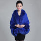 Autumn and Winter Imitation Fox Fur Coat Ladies Shawl Cloak Loose Large Size Short Fur Collar Cloak Thick