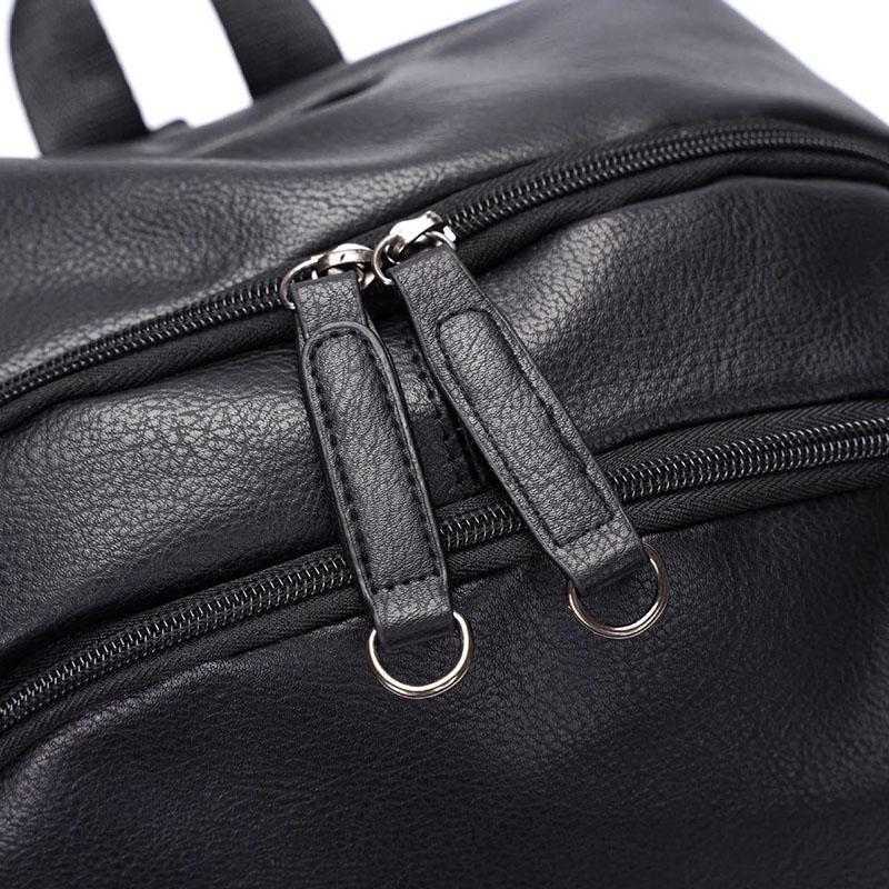 Student Backpack Men Waterproof Large Capacity Pu Leather Outdoor Sports Travel Bag Bag