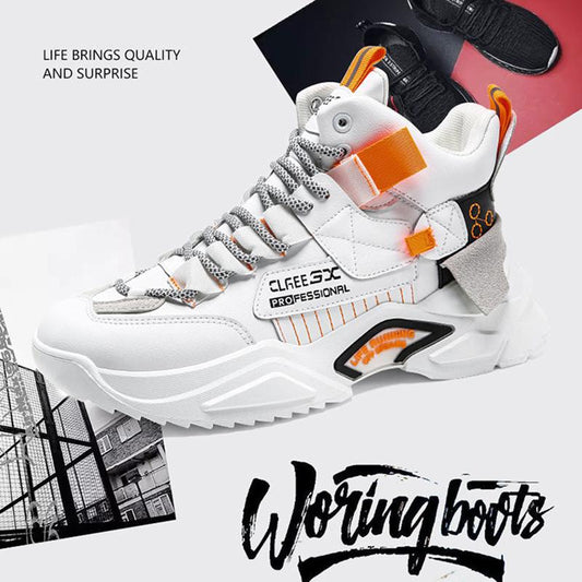 Summer Men's Height-increasing Shoes Trendy High Top Men's Tennis Shoes All-match Sports and Leisure Student Basketball Shoes