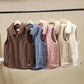 Lamb Plush Waistcoat Ladies Short Outer Wear Short Autumn and Winter New Loose High-end Waistcoat All-match Short Jacket