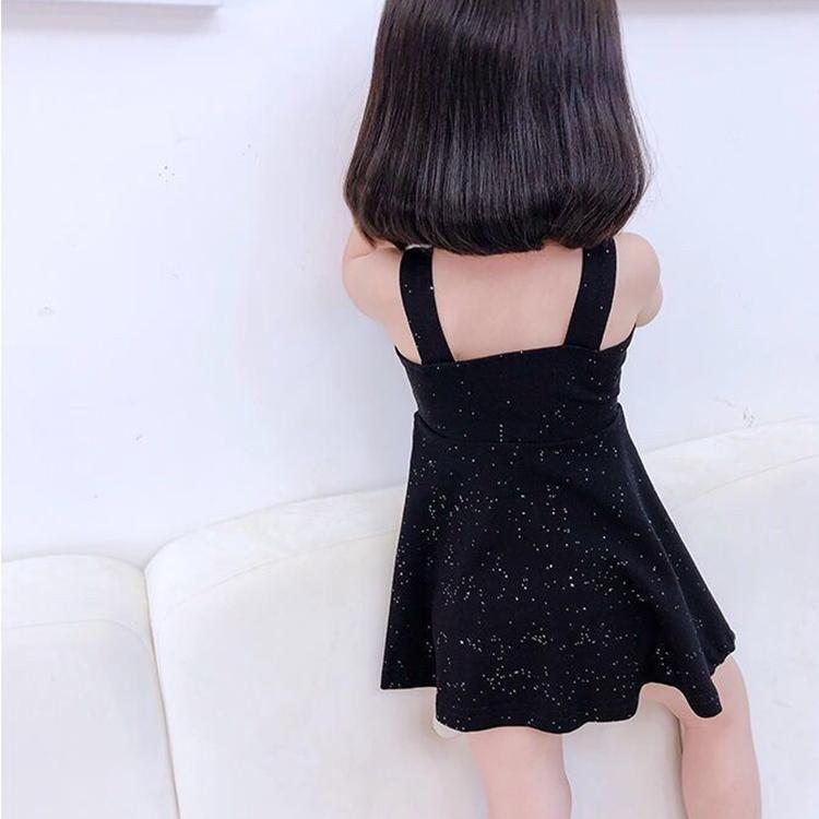 Children Dress Girls Summer Suspender Skirt Dress Korean Princess Dress with Flashing Solid Color Tube Top A-line Dress
